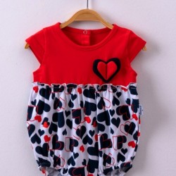 Бебешко боди в червено Сърчице Бебешко боди в червено Сърчице