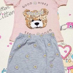 Летен бебешки комплект Мече