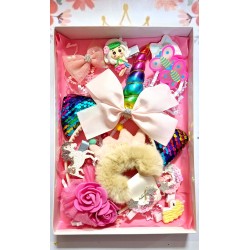 Кутия с красиви детски аксесоари за коса Еднорог Кутия с красиви детски аксесоари за коса Еднорог