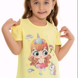 Детска жълта блуза с Еднорог