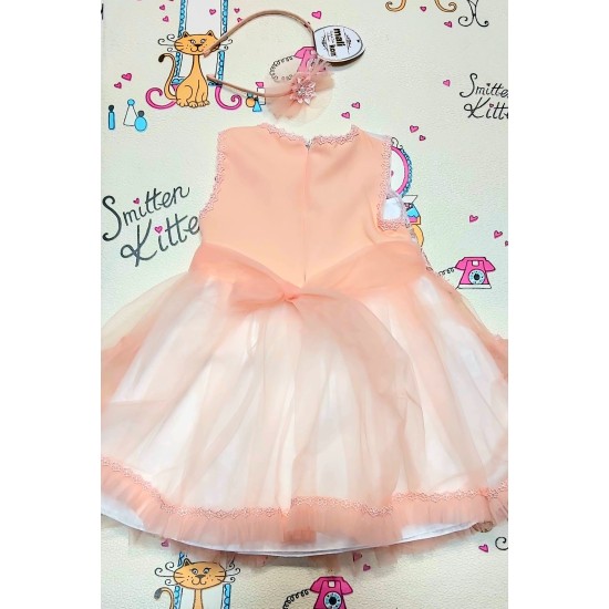 Официална детска рокля с тюл и диадема