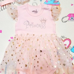 Бебешка боди рокля с тюл Princess Бебешка боди рокля с тюл Princess