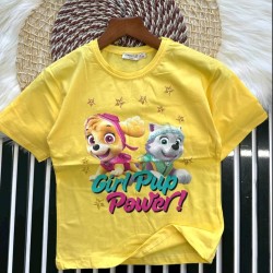 Детска лятна тениска в жълто със Скай и Еверест