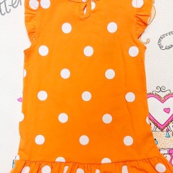 Оранжева детска рокля на точки Бамби Оранжева детска рокля на точки Бамби