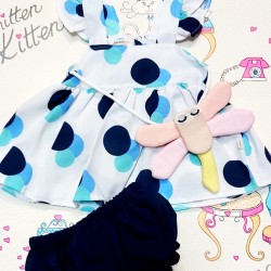 Бебешки комплект с рокля и гащички Точки Бебешки комплект с рокля и гащички Точки