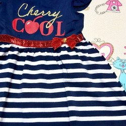 Детска рокля в тъмносиньо рае  Cherry