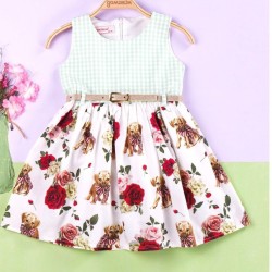 Детска рокля Кучета и рози Детска рокля Кучета и рози