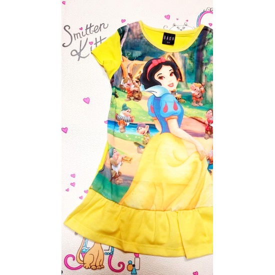 Лятна детска рокля ,,Снежанка и седемте джуджета Лятна детска рокля ,,Снежанка и седемте джуджета