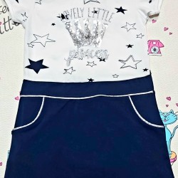 Детска рокля с корона от пайети