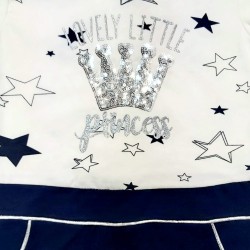 Детска рокля с корона от пайети