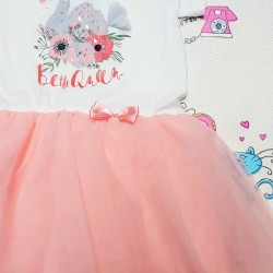 Детска рокля с тюл Лебед Детска рокля с тюл Лебед