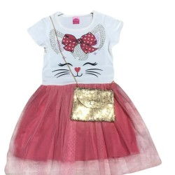 Детска рокля с тюл  Котката