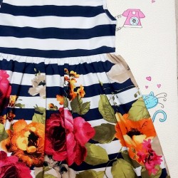 Детска рокля с цветя  Биби