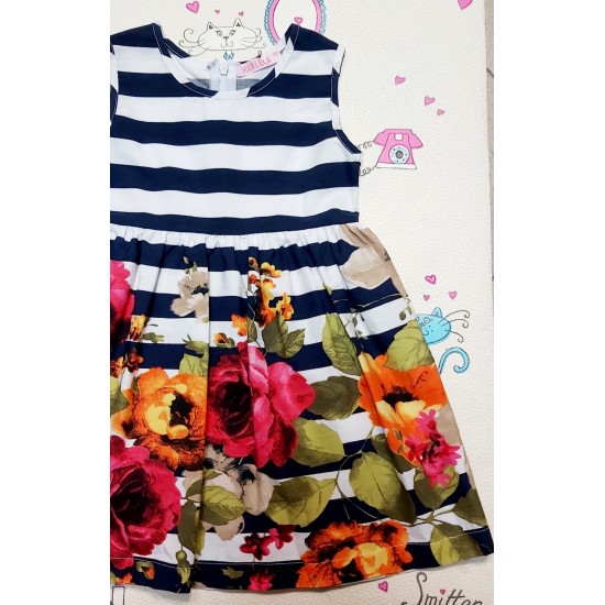 Детска рокля с цветя Биби Детска рокля с цветя Биби