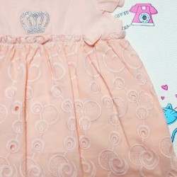 Детска рокля в цвят праскова  Лара