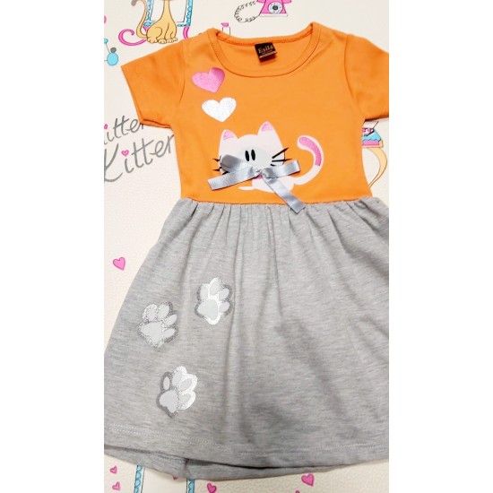 Детска рокля с коте  Писанка
