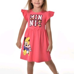 Детска цикламена рокля Мини