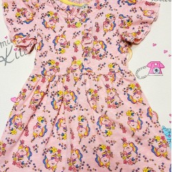 Детска лятна рокля в розово  Еднорози