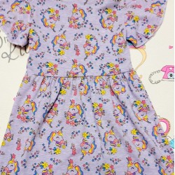 Детска рокля в лилаво  Еднорози