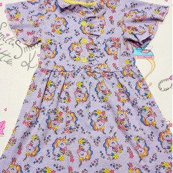 Детска рокля в лилаво  Еднорози