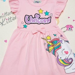 Детска рокля  в розово  Unicorn