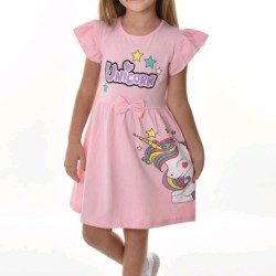 Детска рокля  в розово  Unicorn