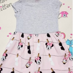 Рокля в сиво и розово Двете Мини Рокля в сиво и розово Двете Мини