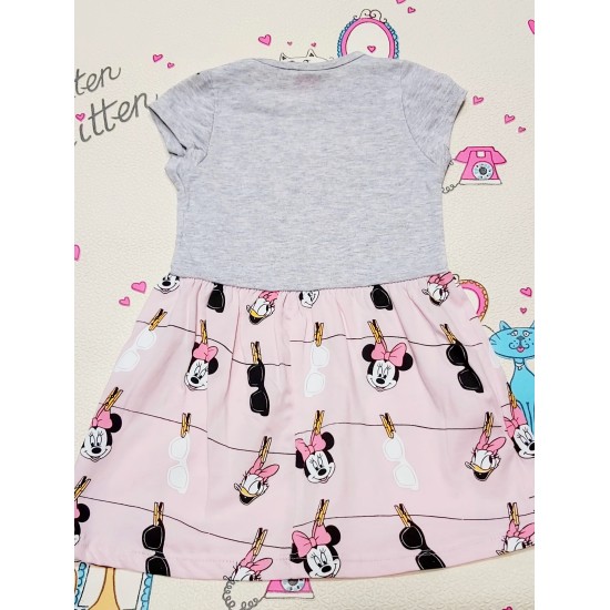 Рокля в сиво и розово ,,Двете Мини