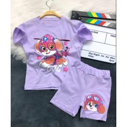 Детски летен комплект в лилаво със Скай от Пес патрул
