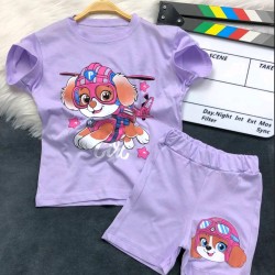 Детски летен комплект в лилаво със Скай от Пес патрул