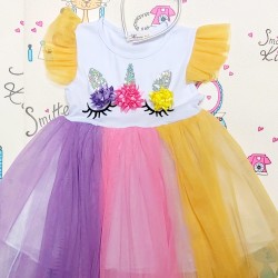 Детска рокля с тюл Еднорог Детска рокля с тюл Еднорог