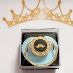 Луксозен Биберон залъгалка бижу за момче Мустаци Луксозен Биберон залъгалка бижу за момче Мустаци