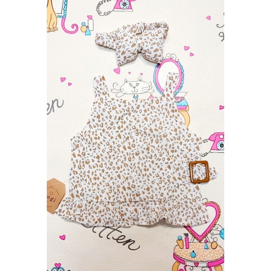 Детски комплект с къси панталонки ,,Африка" и лента за коса