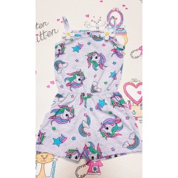 Детски летен гащеризон с Еднорози Детски летен гащеризон с Еднорози