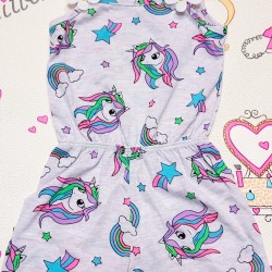 Детски летен гащеризон с Еднорози Детски летен гащеризон с Еднорози
