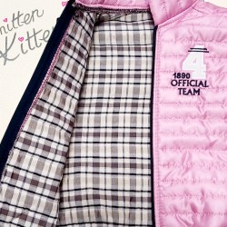 Тънък шушляков детски елек в розово Тънък шушляков детски елек в розово