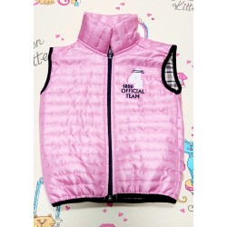 Тънък шушляков детски елек в розово