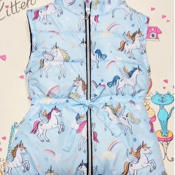 Детски преходен елек в светло синьо Еднорози Детски преходен елек в светло синьо Еднорози
