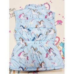 Детски преходен елек в светло синьо Еднорози