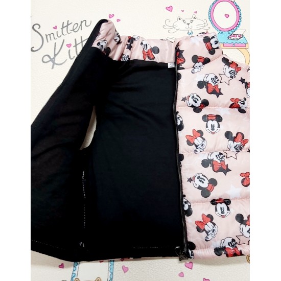 Шушляков елек за момиче Мини в розово