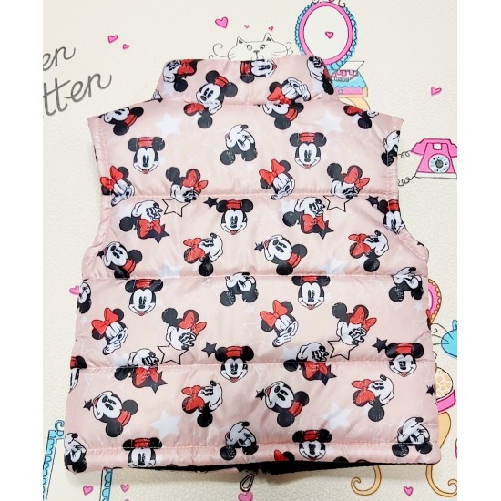 Шушляков елек за момиче Мини в розово