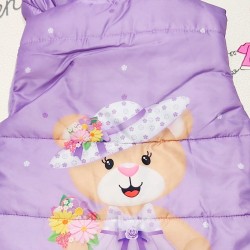 Детски шушляков елек  Мече с шапка