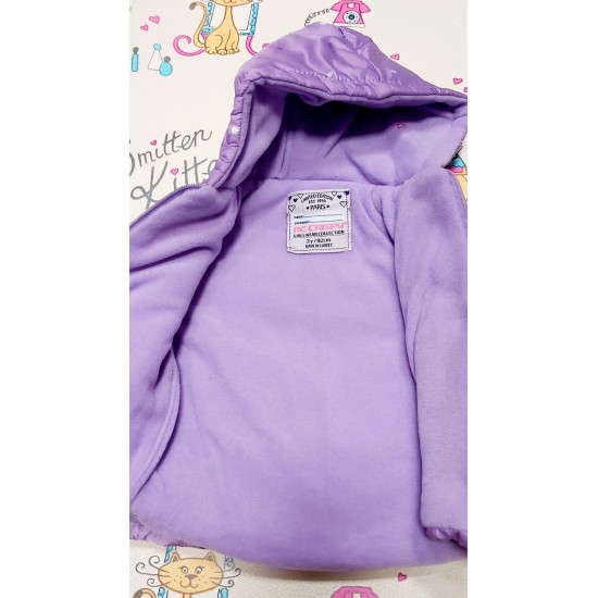 Детски шушляков елек ,,Мече с шапка