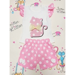 Бебешки комплект Коте с панделка Бебешки комплект Коте с панделка