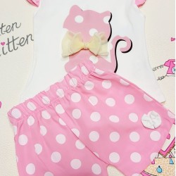 Бебешки комплект Коте с панделка Бебешки комплект Коте с панделка