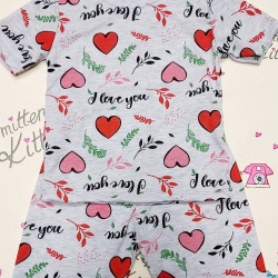 Детски летен комплект Сърцата за момиче Детски летен комплект Сърцата за момиче