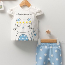 Бебешки комплект Кити в светло синьо за момиче Бебешки комплект Кити в светло синьо за момиче