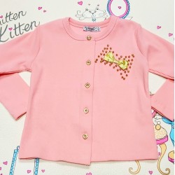 Детска жилетка със златна панделка Детска жилетка със златна панделка