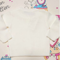 Бебешка жилетка в бяло