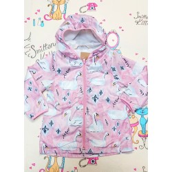 Шушляково детско яке Лебеди в розово